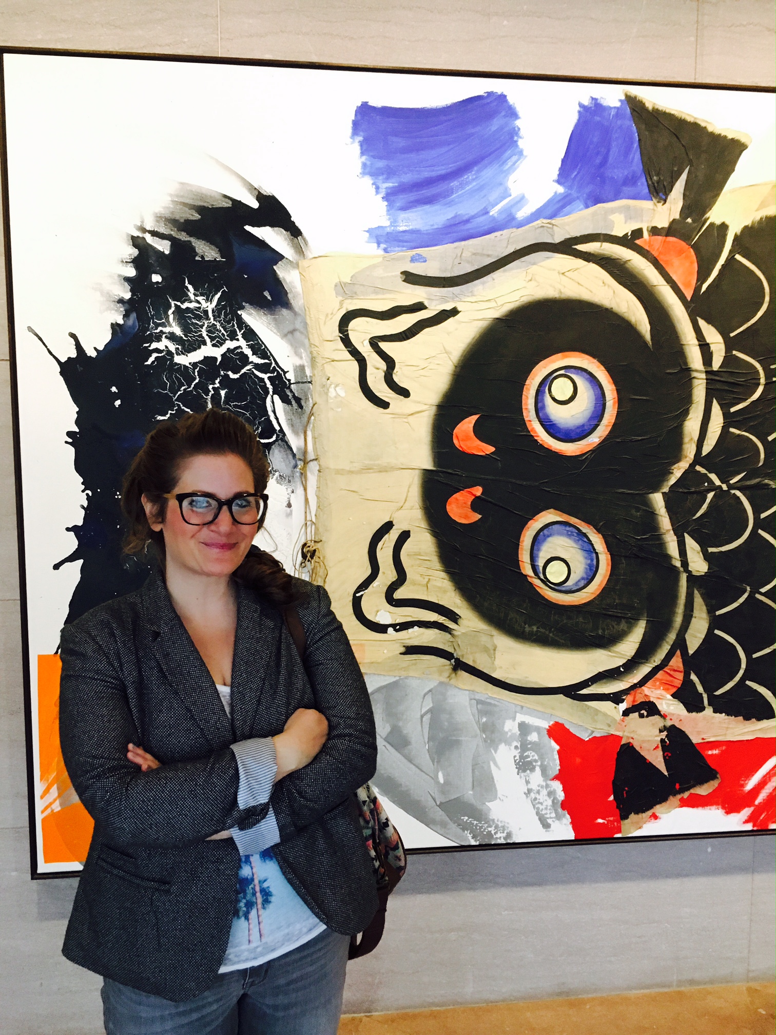 Stephanie Stillo with artwork