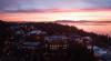 overhead view of Bellingham at sunset